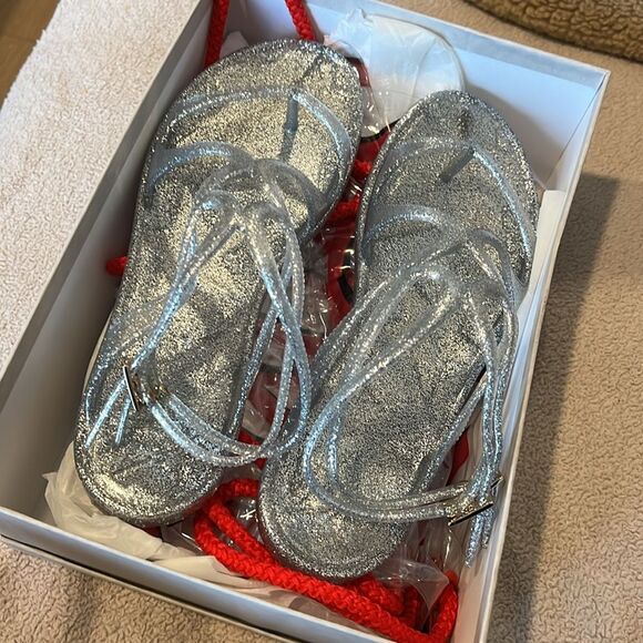 Jimmy Choo • Lance silver jelly sandals - Picture 8 of 10